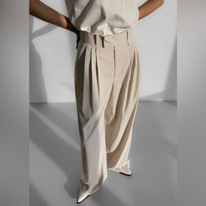 Neutral Wide Leg Trouser